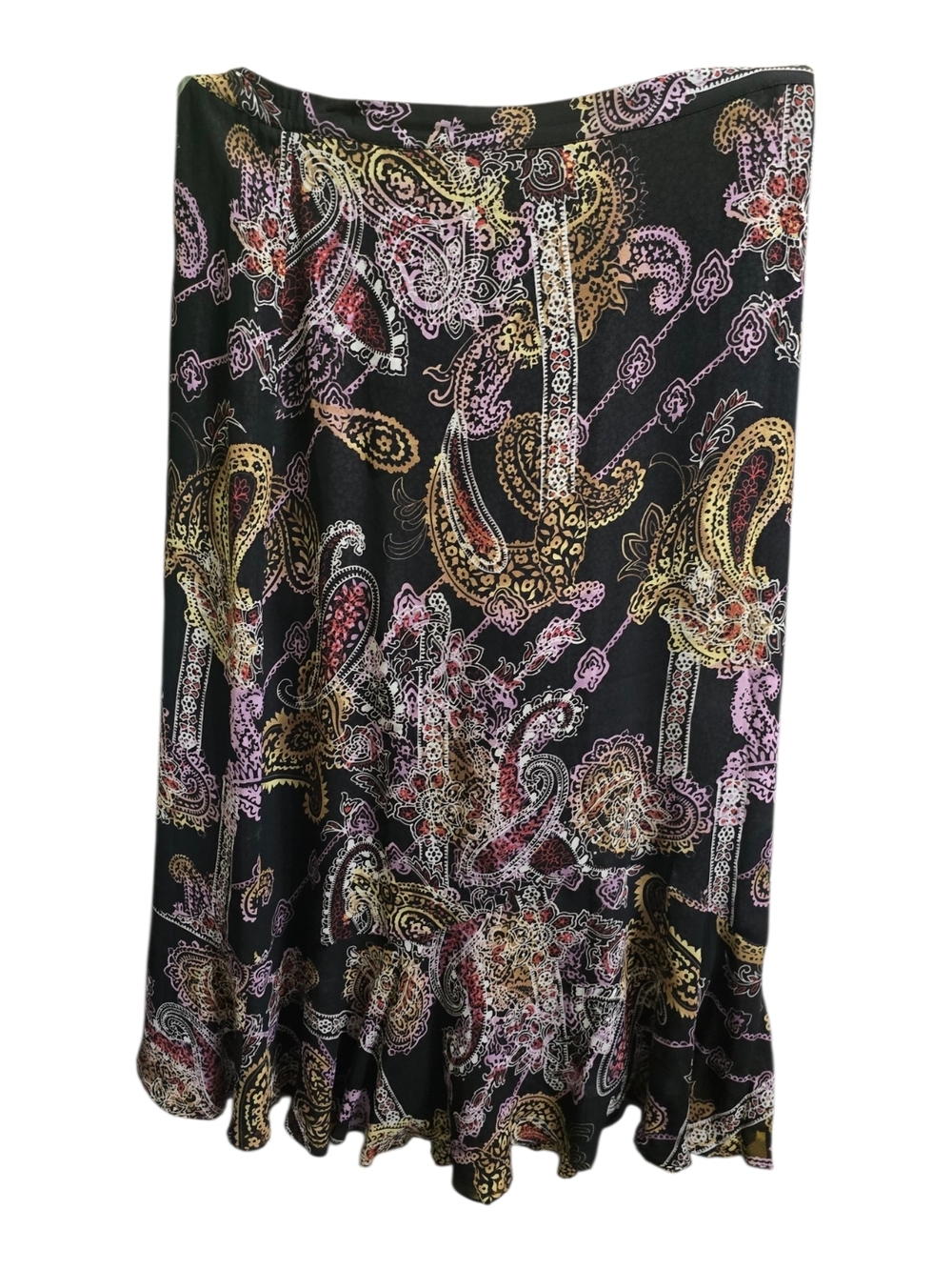 Reversible Paisley Midi Skirt Womens Boho Cottagecore Floral Flowy 19x40